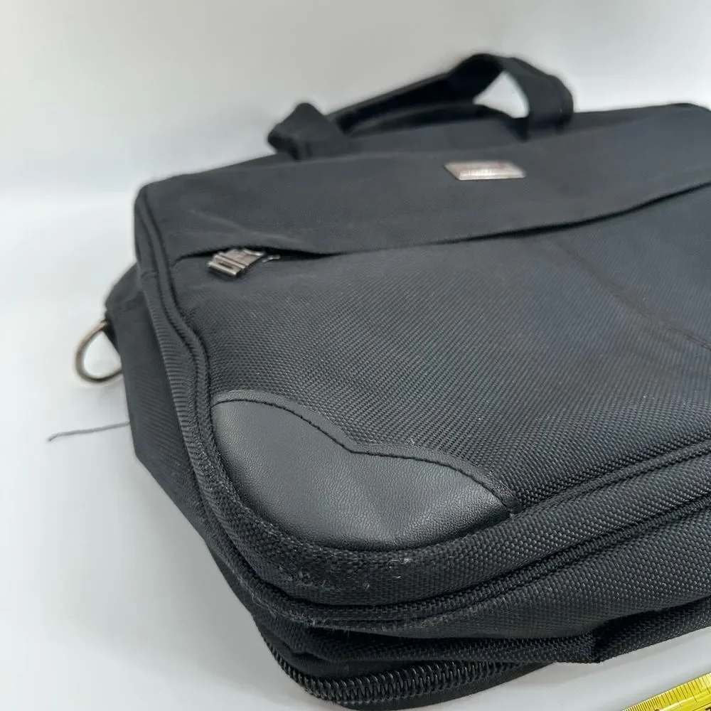 Tumi Organizer Portfolio Briefcase Laptop Bag Black Travel Bag Flawed